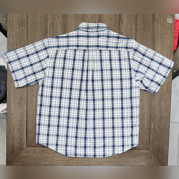 Carhartt Plaid 2 Pocket Short Sleeve Button-up Men's Size Large - Picture 6 of 7